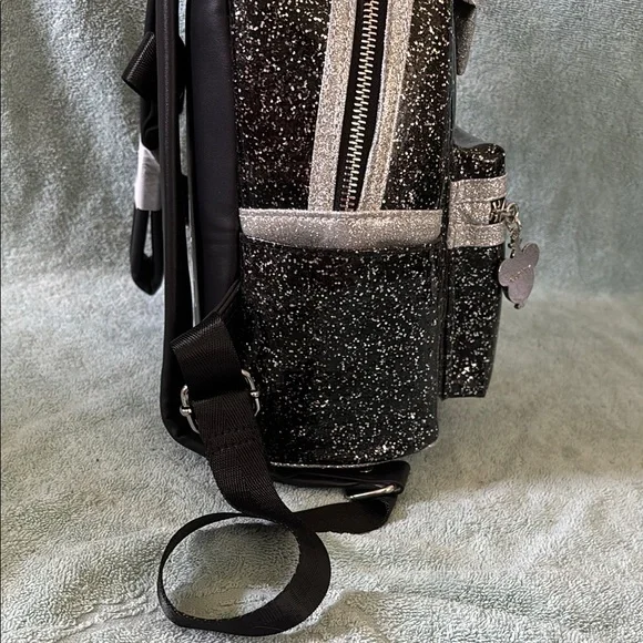 Loungefly Black and Silver Disney Backpack - Picture 7 of 9